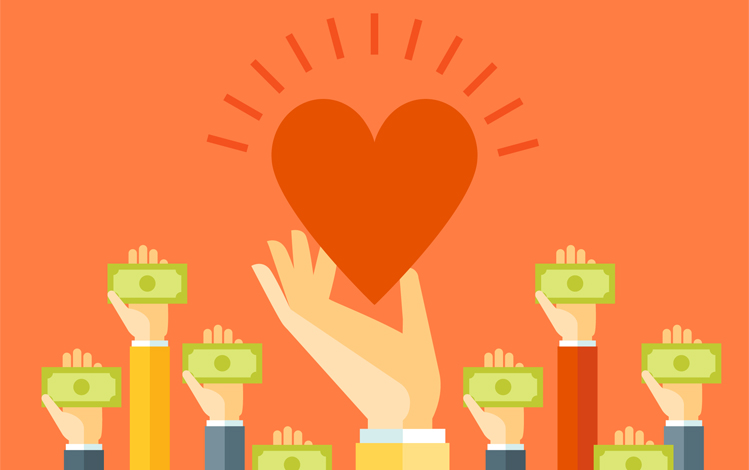 Graphic with Hands Holding Up Hearts - Purpose and Profit Are Not Mutually Exclusive